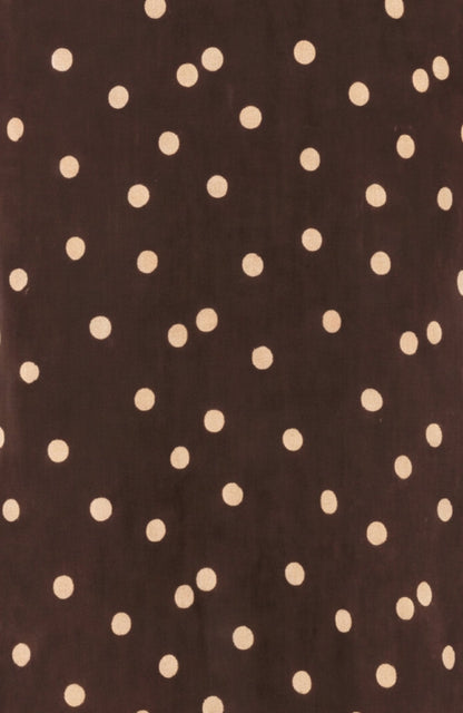 The Dawn Midi Dress in Brown Polka Dot Linen (Copy) - Lulo Project