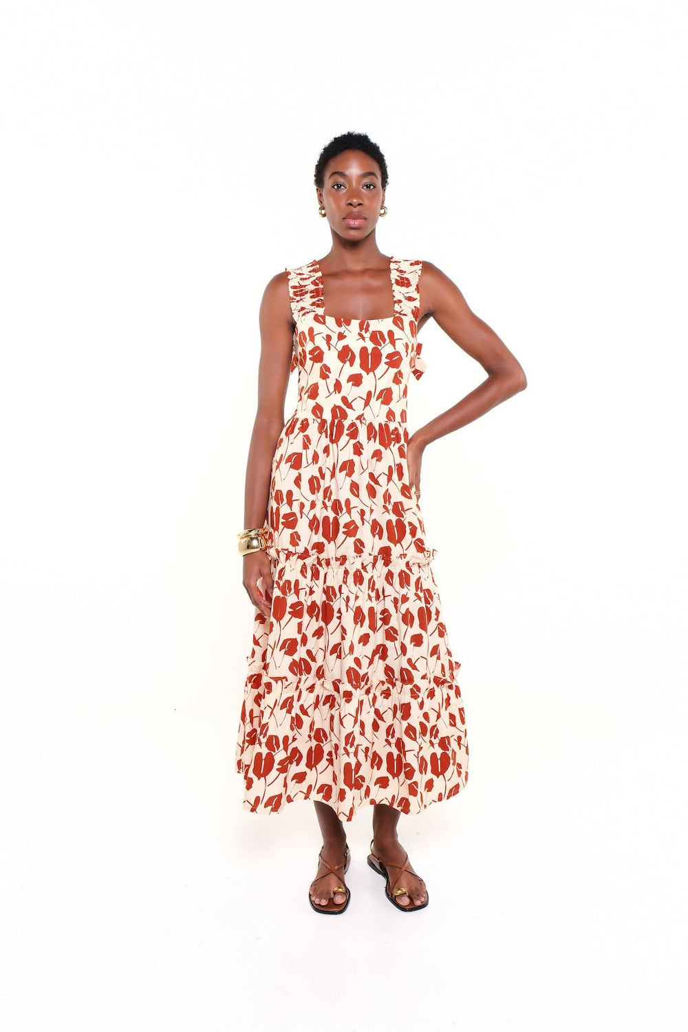 THE NEW SUNSET DRESS - RED BRAVE FLORA - Lulo Project