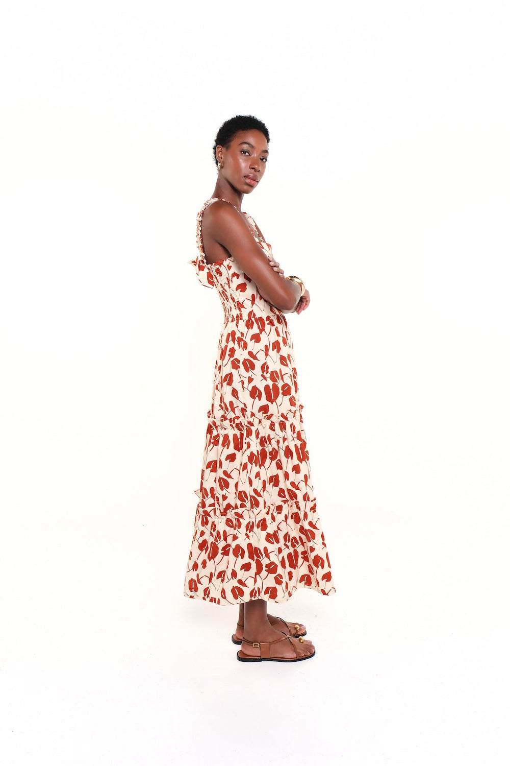 THE NEW SUNSET DRESS - RED BRAVE FLORA - Lulo Project