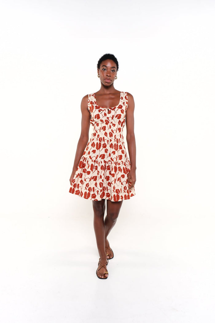 VICTORIA MINI DRESS - RED BRAVE FLORA